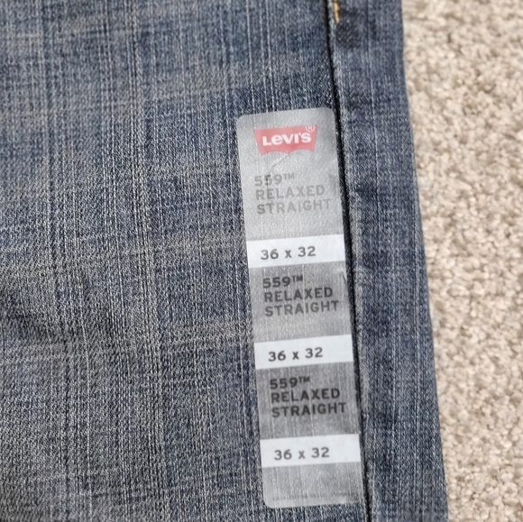 Levi's 559 Men's Relaxed Straight Fit Jeans Dark Size 36x32 NEW - Picture 6 of 13